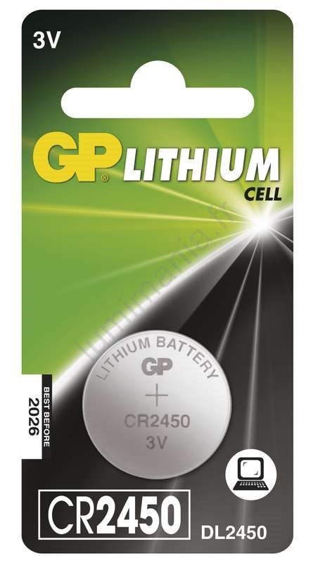GP Pile Bouton Lithium CR2450 Blister