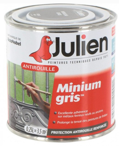 Minium Gris - Primaire Antirouille 0.25L