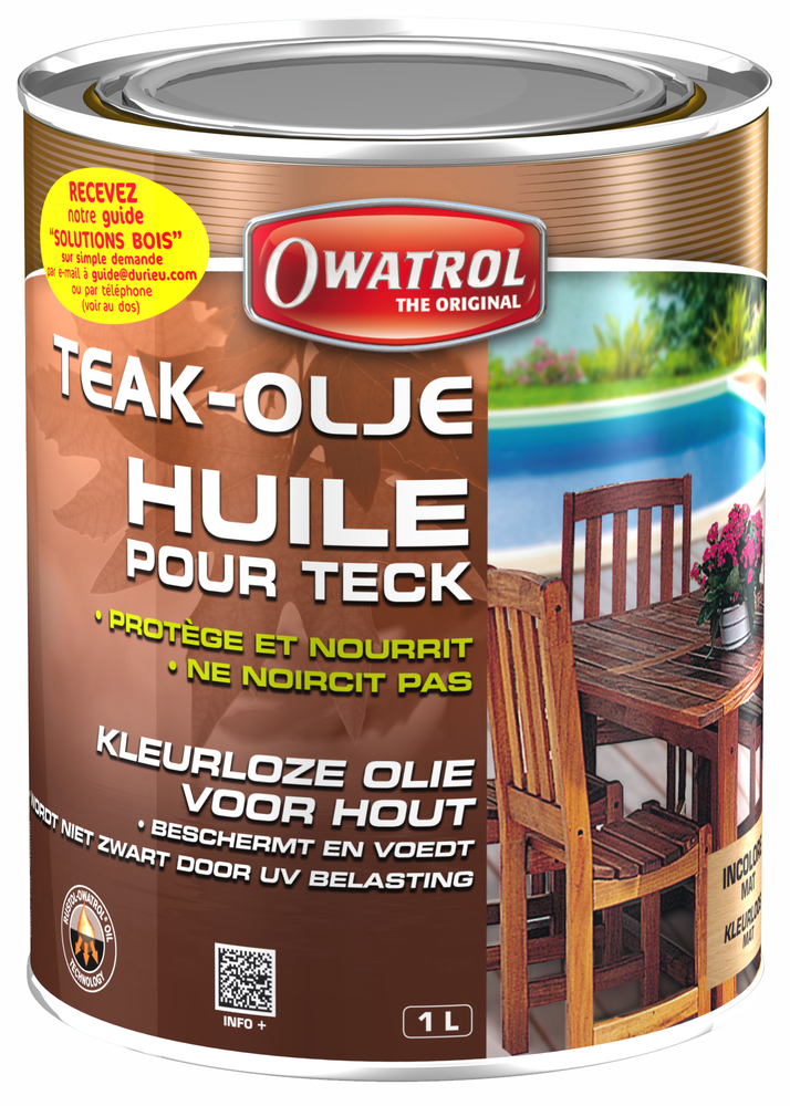 Huile pour teck Teak Olje 1 litre nourrissante et protectrice