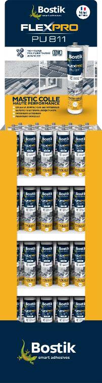 FlexPro PU811 Mastic Colle Gris 300 ml Box x80