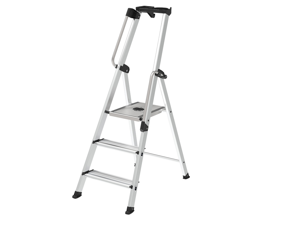 Escabeau professionnel PRO X STEP en aluminium 3 marches, robuste et antidérapant
