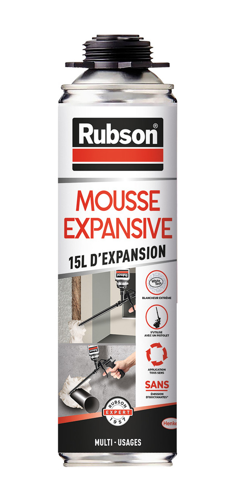 Mousse Multi-Usages 15L d'Expansion Aérosol Pistolable 500 ml