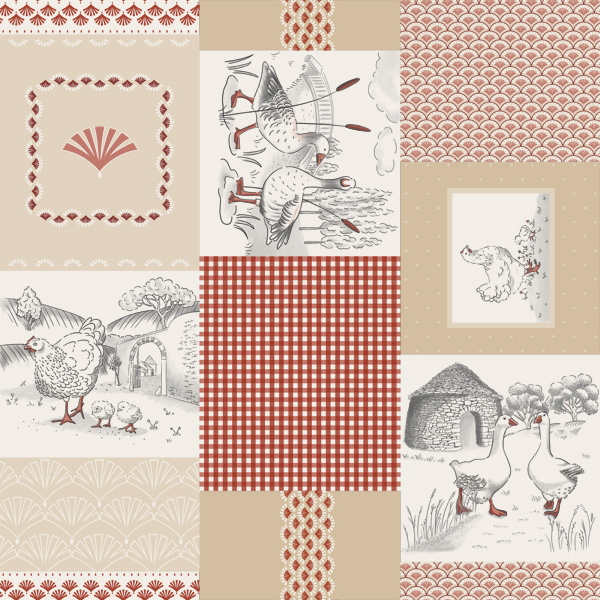 Nappe Polyester Ø160cm Sarlat Beige sur Cintre