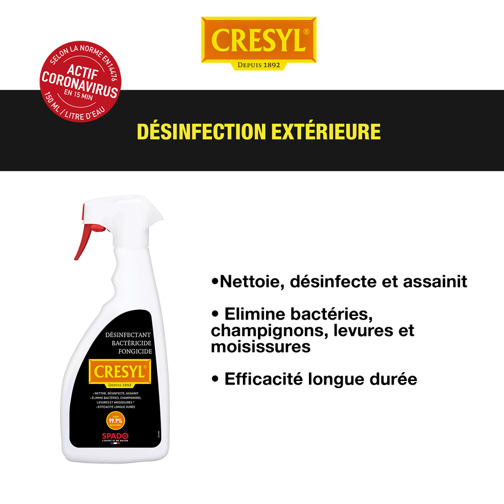 Désinfectant bactéricide fongicide 500ml CRESYL