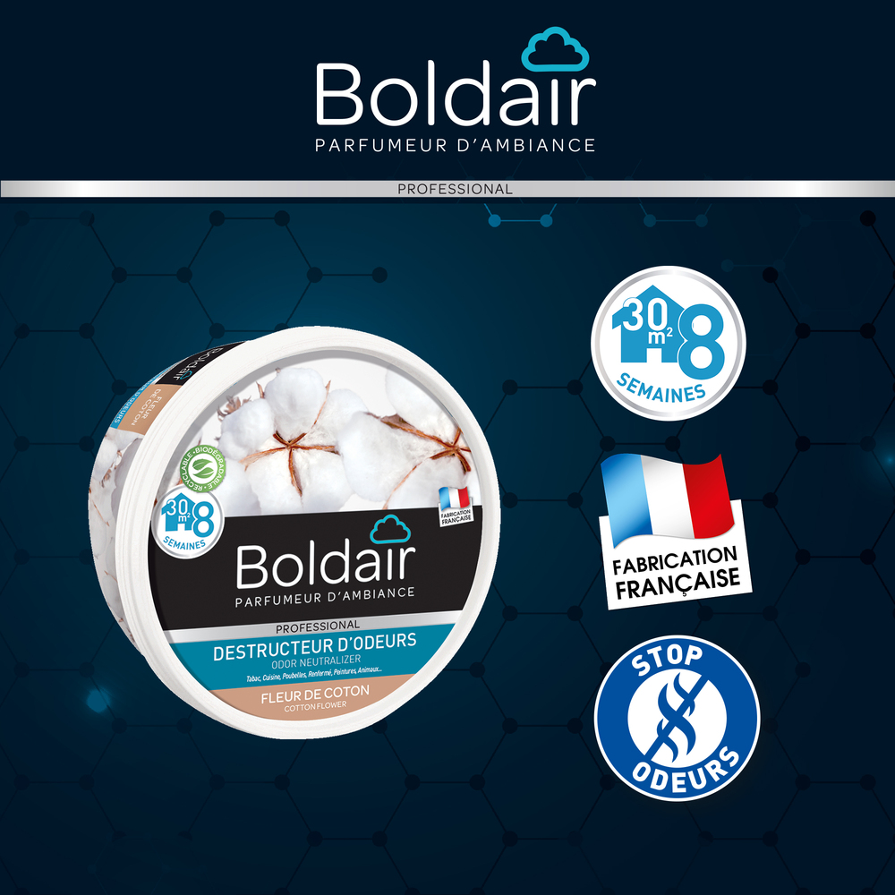 Destructeur d'Odeur en Gel Senteur Fleur de Coton 300g