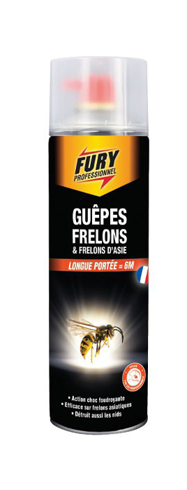 Bombe aérosol insecticide anti-volants Guêpes et Frelons Asiatiques Action Choc 500 ml