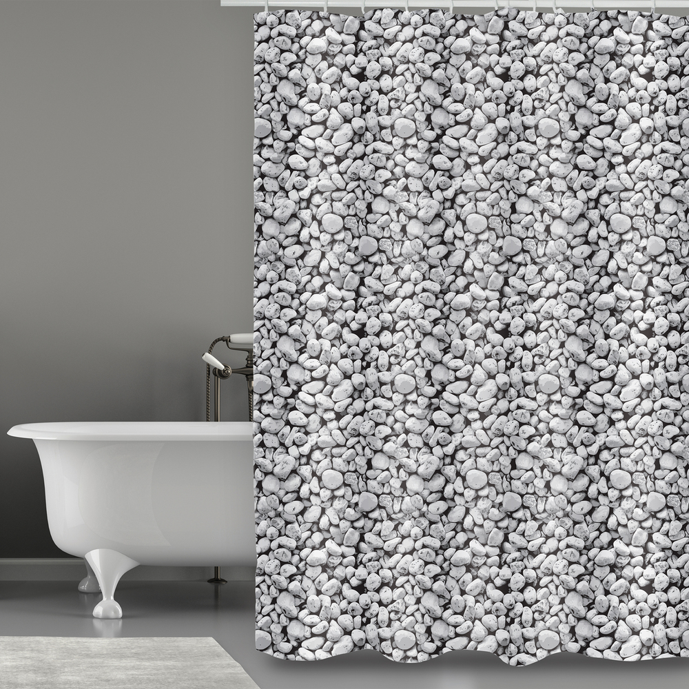 Rideau de Douche Polyester 180 x 200 cm Galets