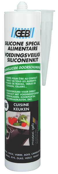 Mastic Silicone Spécial Alimentaire Translucide Cartouche 280 ml