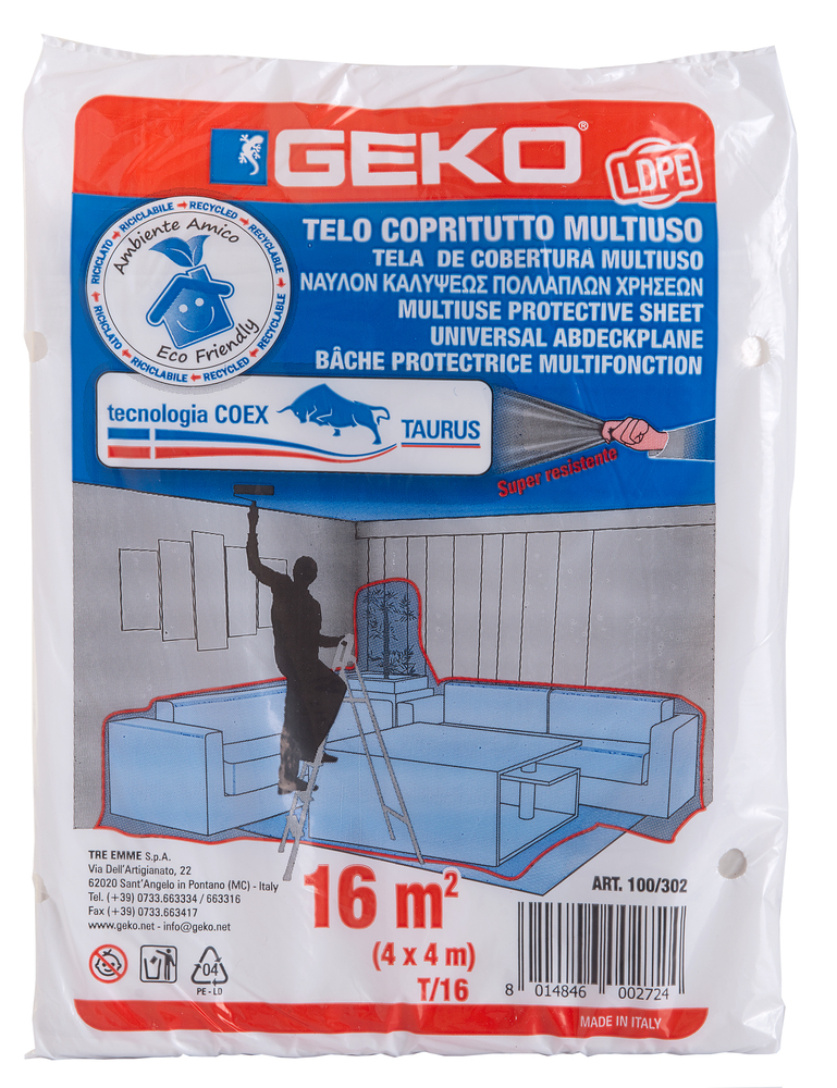 Bâche de Protection Épaisse 16 m² Sous  Sachet 