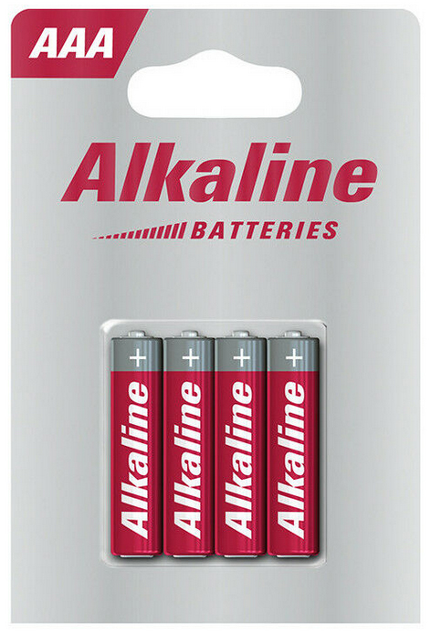 Piles alcalines LR03/AAA en blister de 4, longue durée pour vos appareils électroniques.