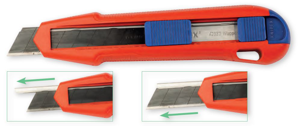 Beta 1771BM Cutter Professionale 18mm Con 6 Lame, Ghiera Bloccalama, Per Meccanica E Hobby, Marchio Storico Italiano