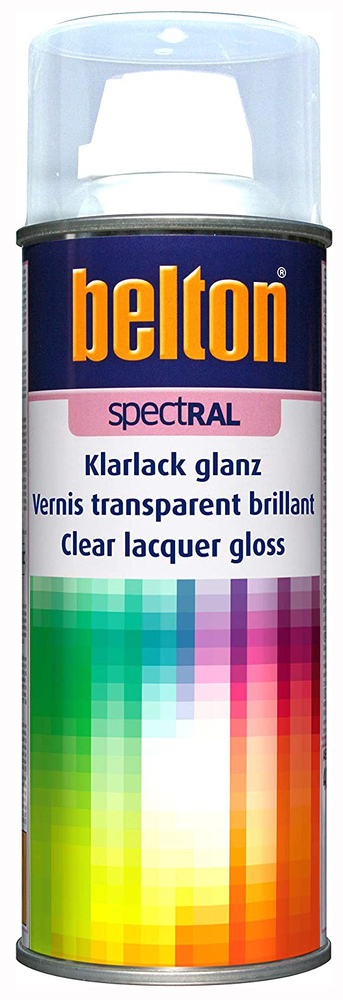 Bombe aérosol de vernis Brillant Transparent Spectral 400 ml pour une protection durable et une finition éclatante