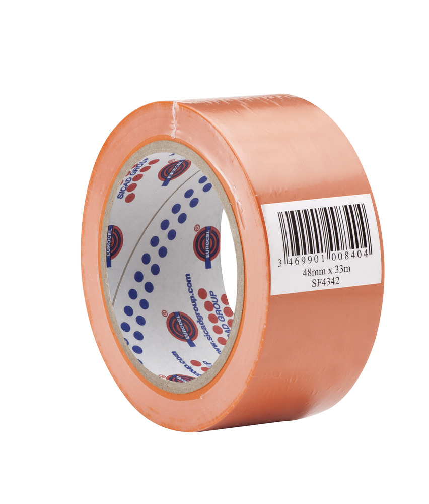 Adhésif de Réparation PVC Orange 48 mm x 33 m