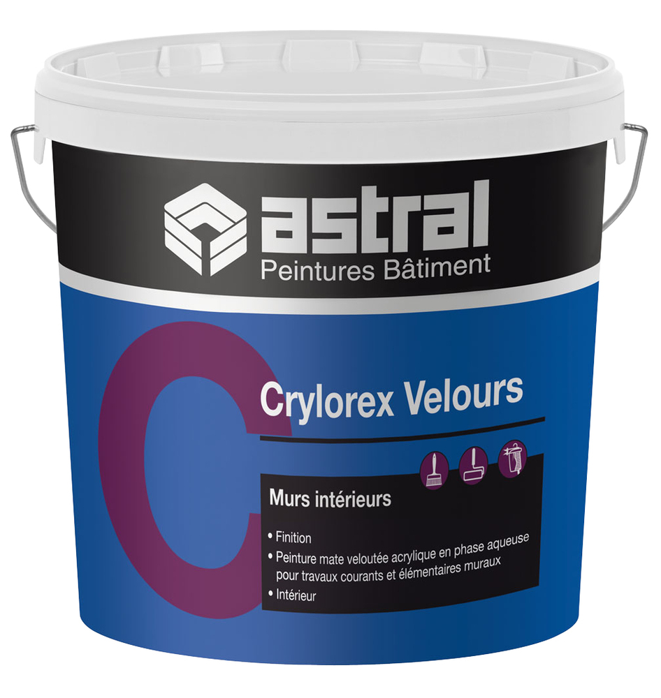 Peinture intérieure Crylorex Velours finition mat velouté longue tenue