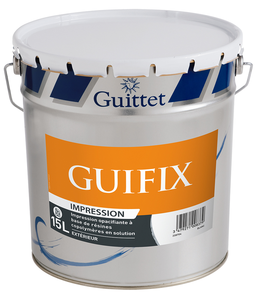 Impression primaire opacifiante Guifix blanche 15L pour murs et plafonds intérieurs