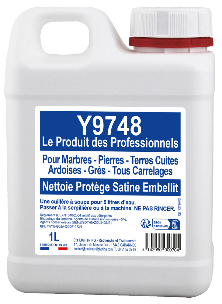 Y9748 Le Produit des Professionnels Pour Marbre et Pierre 1L