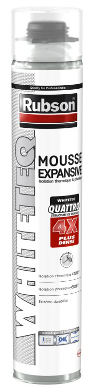 Mousse expansive thermique et phonique pistolable 750 ml pour isolation et calfeutrage.