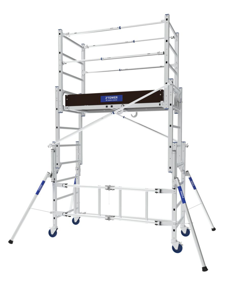 Échafaudage roulant Z-Tower 1.80m en aluminium avec plateforme de travail