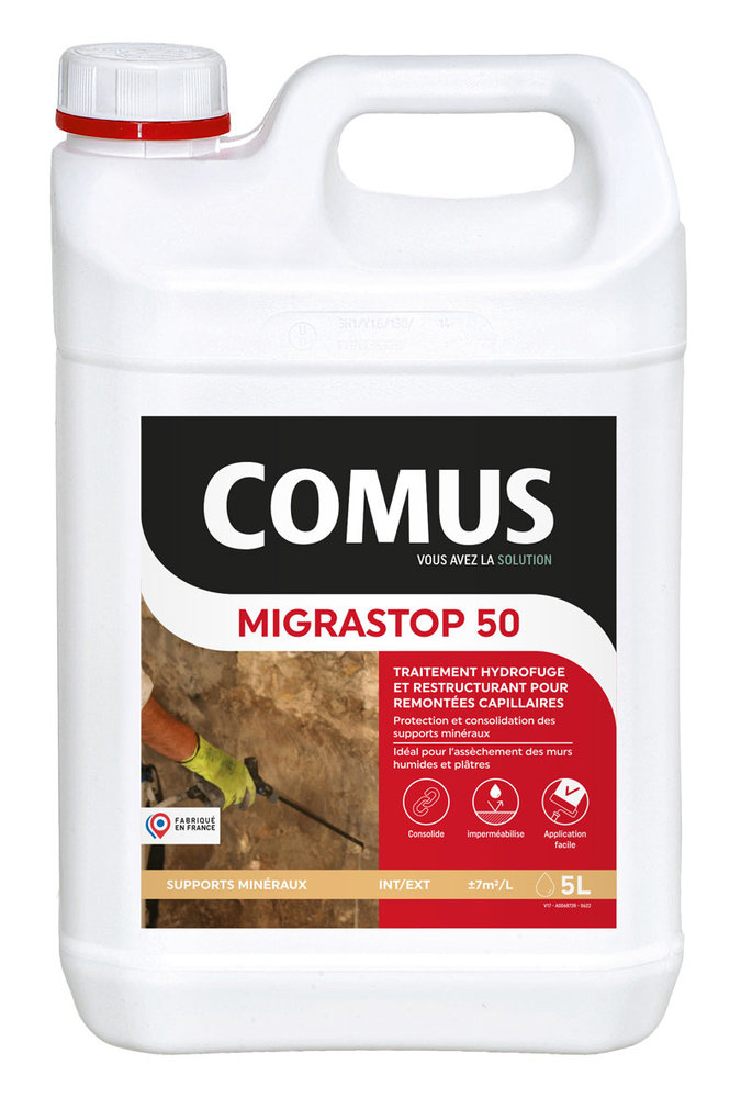 Antimousse Migrastop 50 en bidon de 5 litres pour toitures et façades
