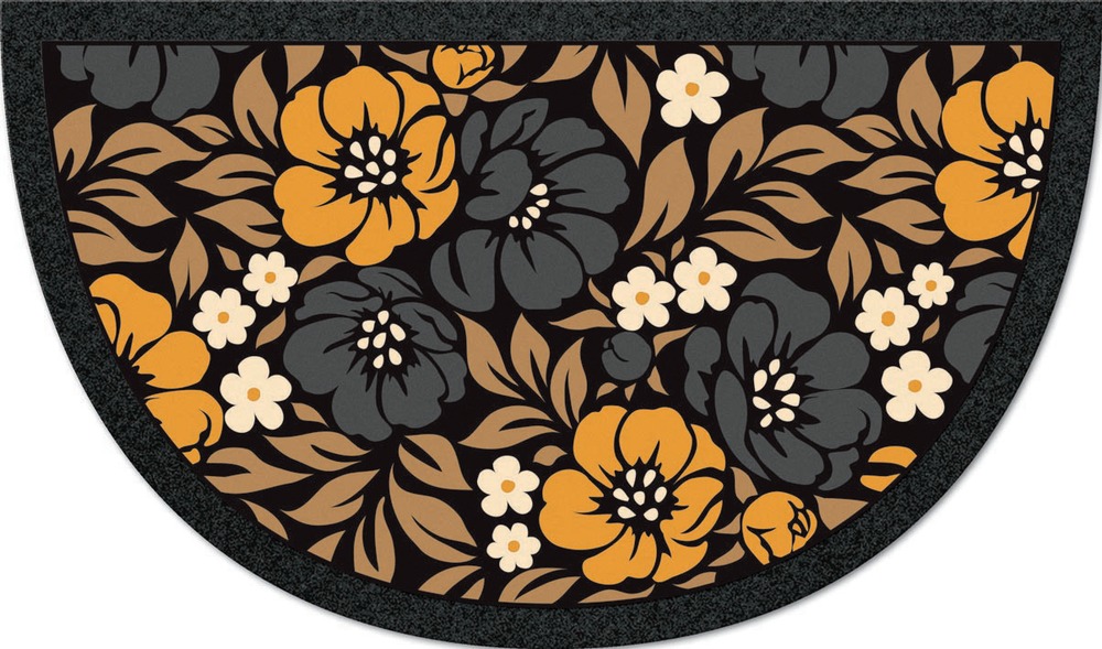 Tapis aiguilleté multi-usages Format Classic motif Bouquet rectangulaire 40 x 68 cm