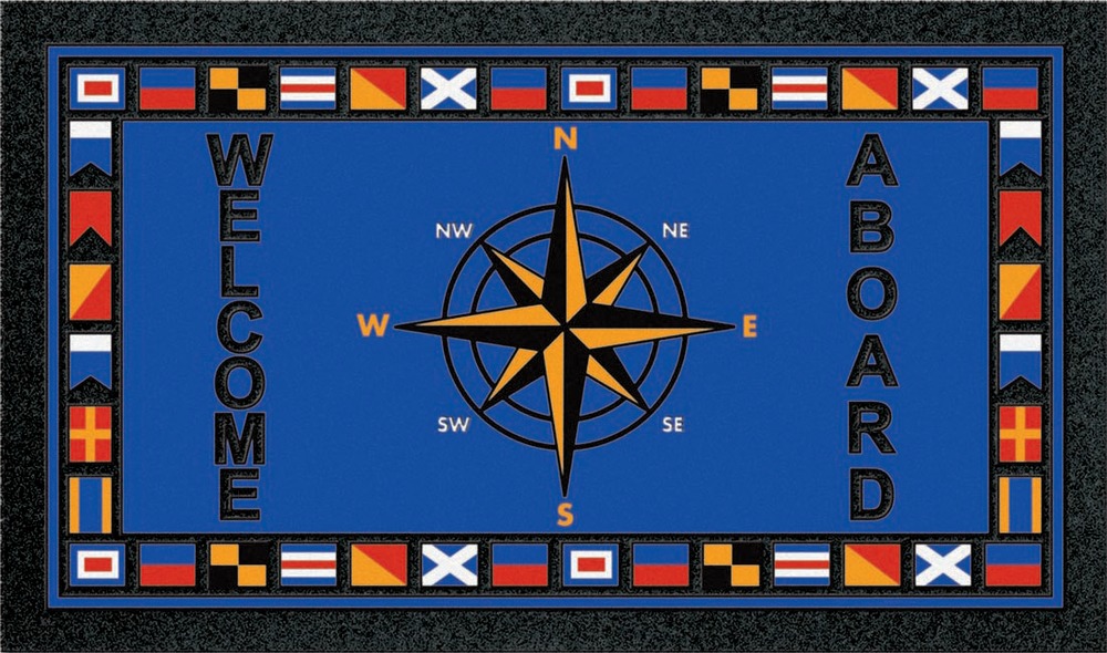 Tapis aiguilleté multi-usages format Classic Rose des Vents 40 x 68 cm résistant et antidérapant