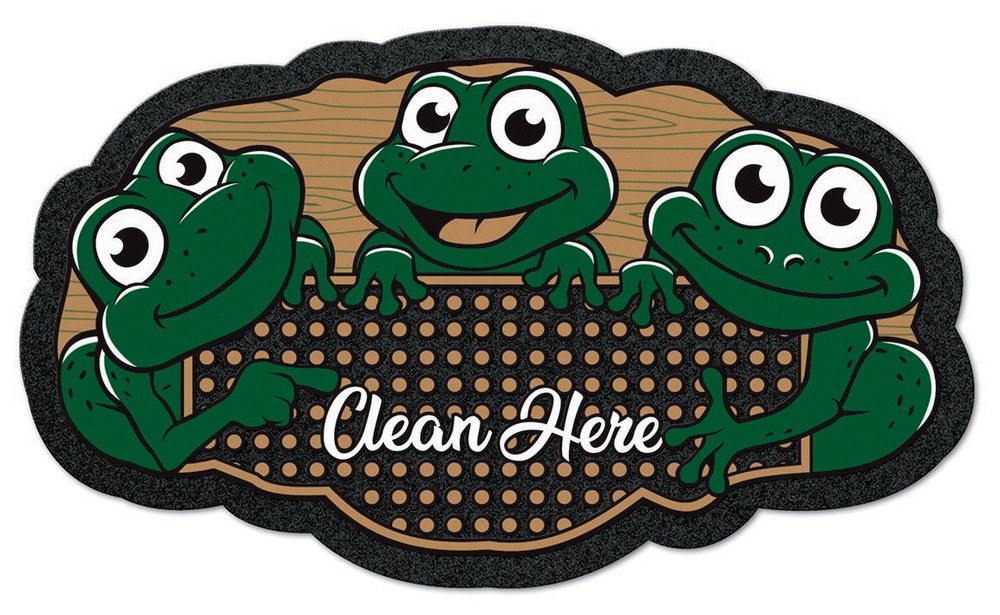 Tapis Format Classic multi-usages à motif grenouilles 40 x 68 cm, résistant et facile d'entretien