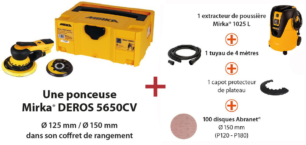 Pack Ponceuse Orbitale Deros 1025 Protecteur