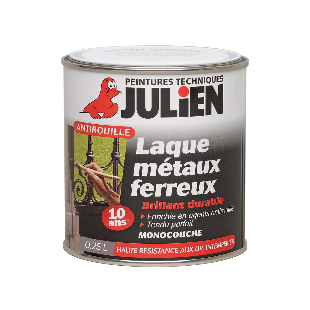 Peinture Laque Antirouille Métaux Ferreux Brillant 0.25L