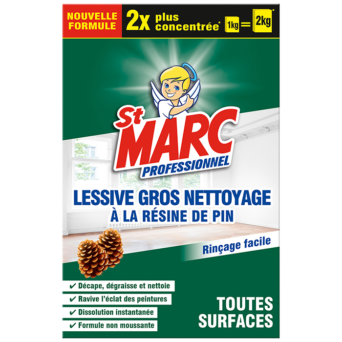 Paquet de lessive St Marc Gros Nettoyage à la Résine de Pin de 1 kg