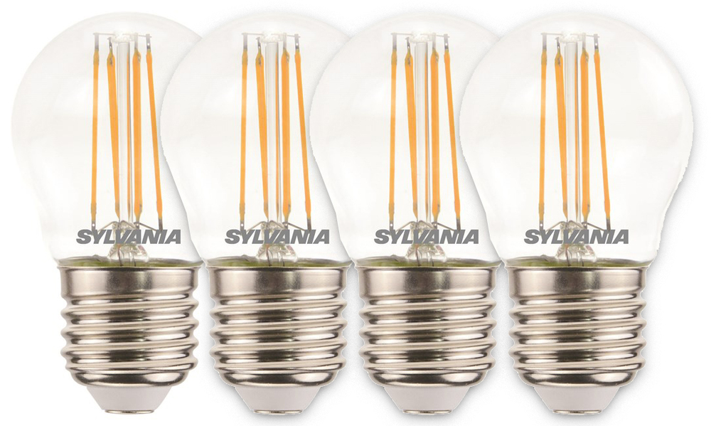 Ampoule Transparente Sphérique LED E27 4.5W 470 lm Blanc Chaud Lot de 4