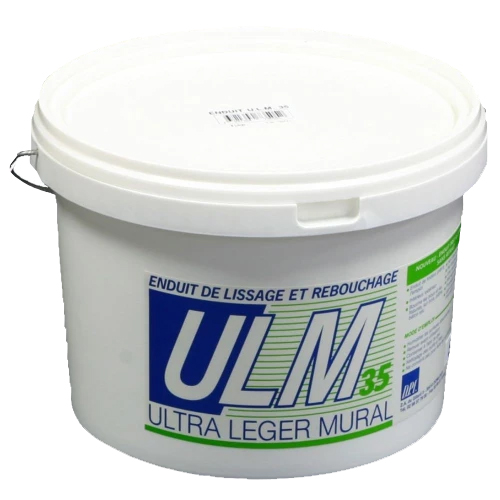 Seau d'enduit de rebouchage ULM35 de 20 litres pour murs extérieurs résistant aux intempéries