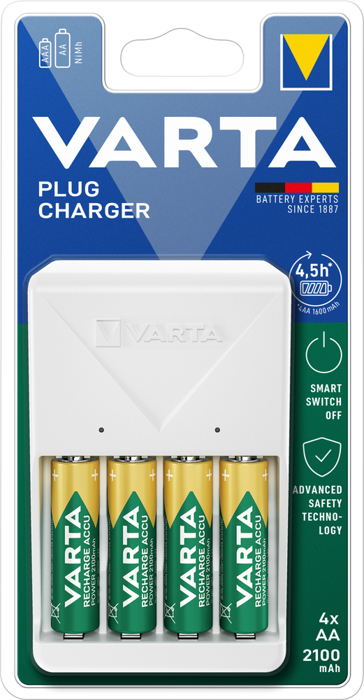 Chargeur Plug avec 4 Pile AA 2100mAh