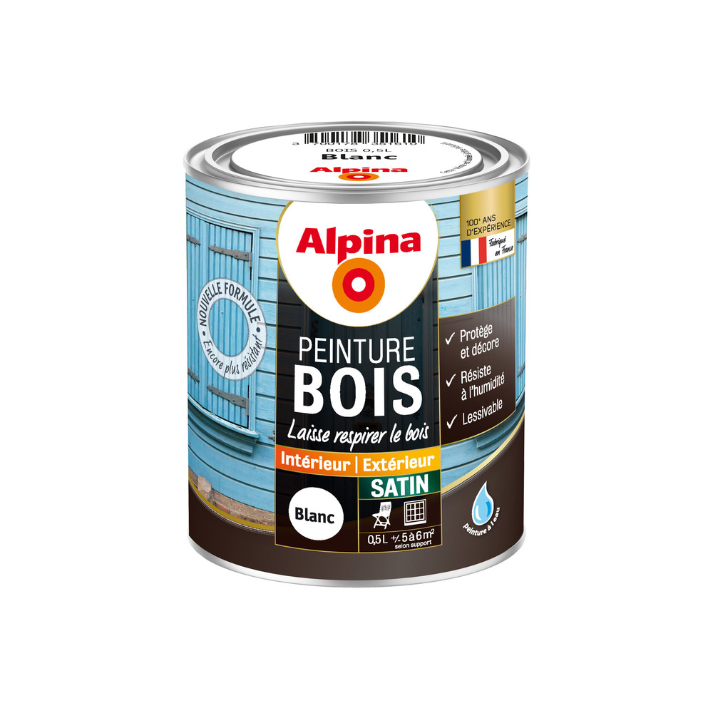 Alpina Peinture Bois Satin 0.5L