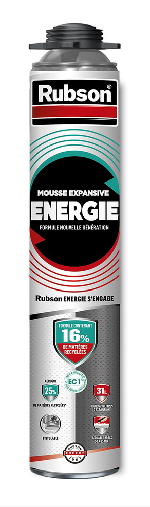 Mousse expansive Energie, enduit de rebouchage pour murs extérieurs