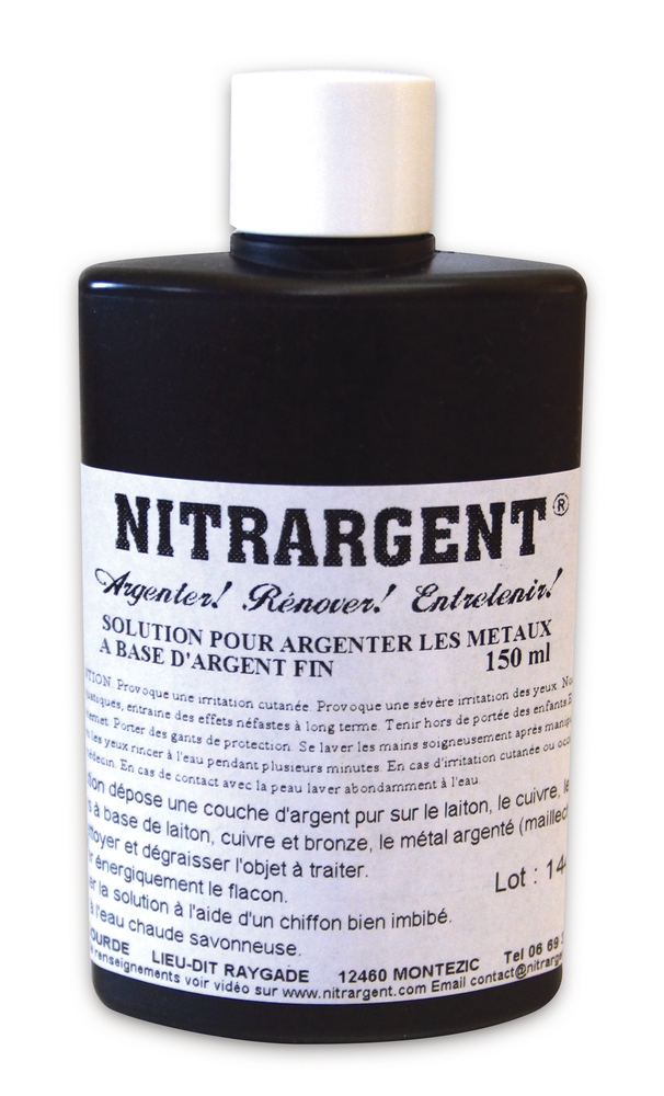 Nitrargent Pour Argenter les Métaux Flacon 150 ml