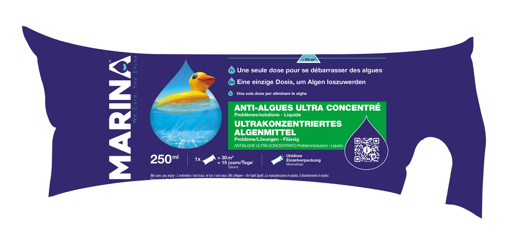 Anti-Algues Ultra Concentré Unidose TP2 Berlingot 250ml