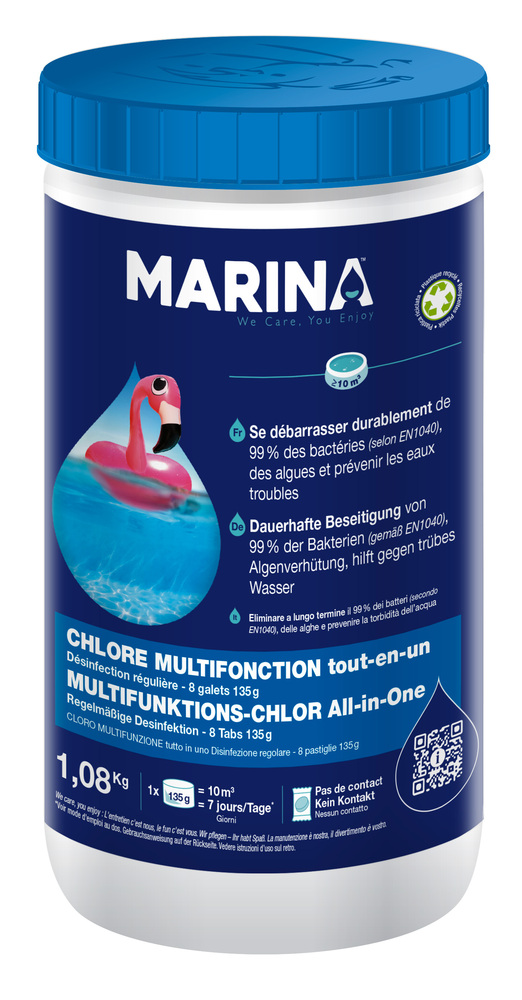 Chlore Multifonction 8 Galets 135 g TP2 1.08 kg