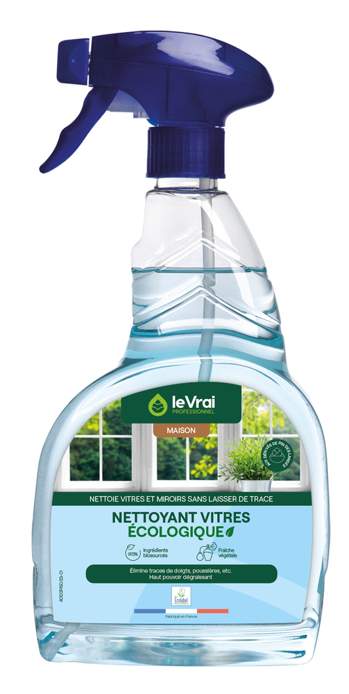 Nettoyant Vitres et Surfaces Écologique Pistolet 750 ml