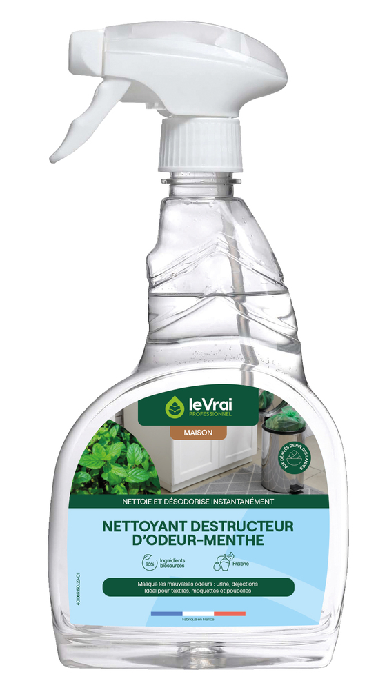 Nettoyant Destructeur d'Odeur Menthe Pistolet 750 ml