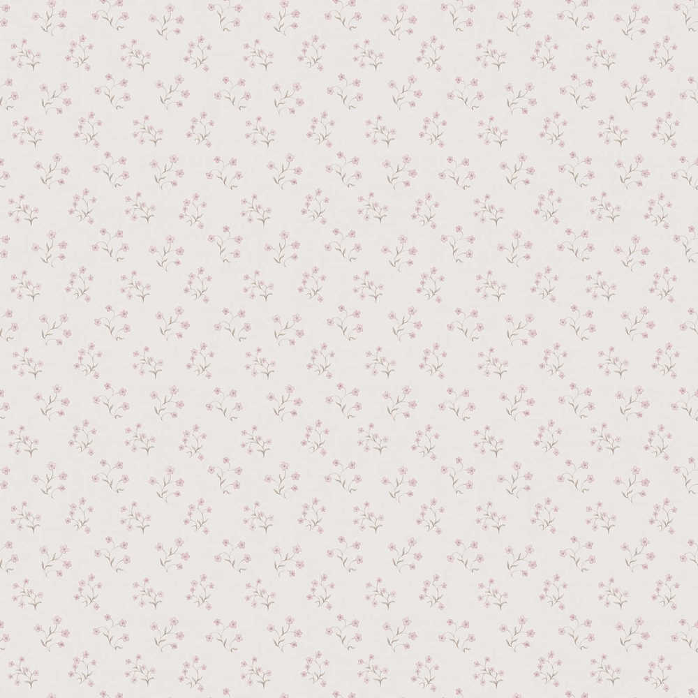 Papier peint vinyle grainé sur intissé motif semis rose, aspect texturé