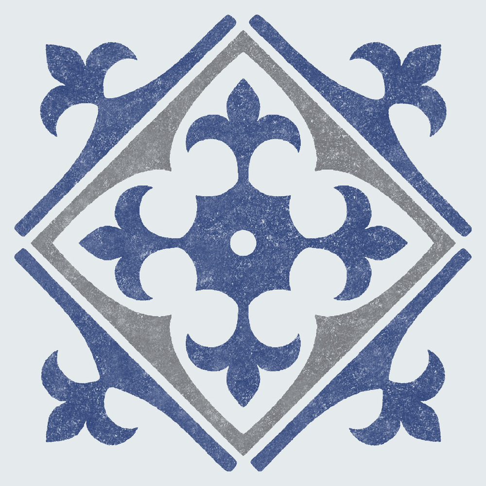 Dalle murale adhésive Wall Tiles Nadia bleu 15.25x15.25 cm, vendue en boîte de 6