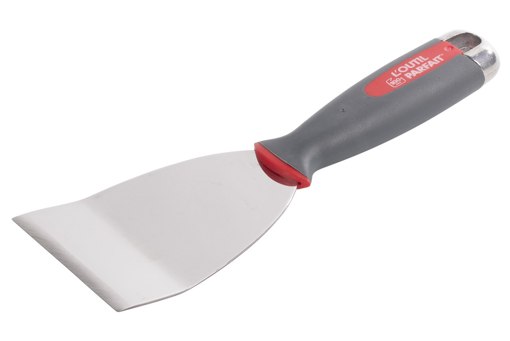 Riflard courbé Alu-Choc avec lame de 8 cm en aluminium pour marouflage et grattage