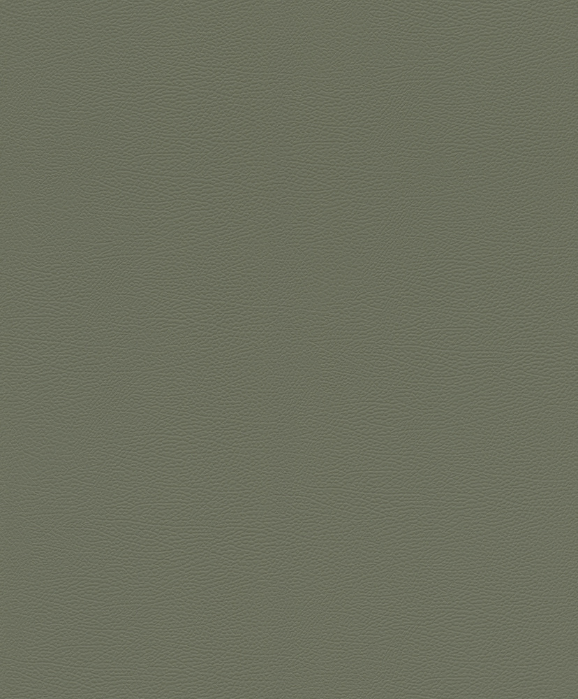 Papier peint vinyle grainé sur intissé uni craquelé effet cuir kaki