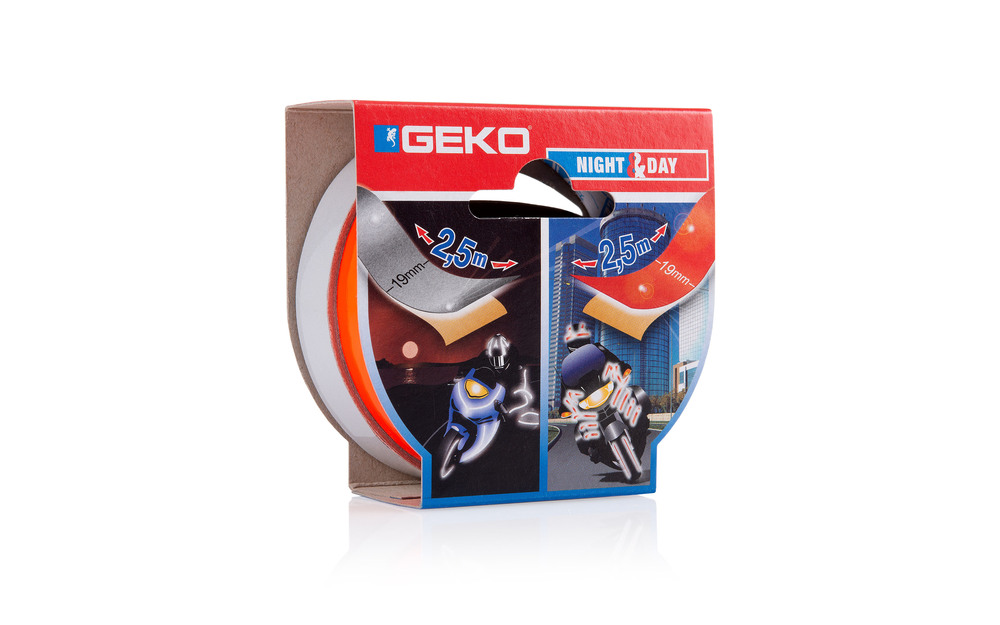 Rubans adhésifs Night&Day réfléchissants et fluorescents 19 mm x 2,5 m pour une visibilité optimale de jour comme de nuit