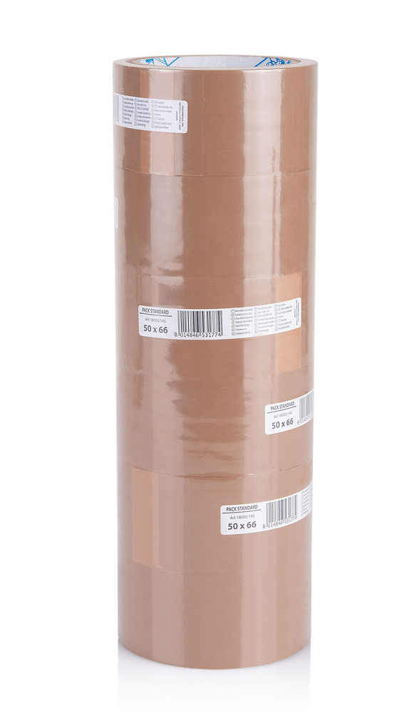 Ruban Adhésif d'Emballage Havane Standard 50 mm x 66 m Lot de 6