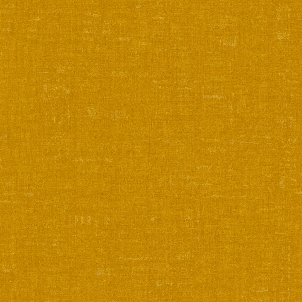 Papier peint vinyle sur intissé uni cérusé jaune safran de la collection Décorama Unis 2025