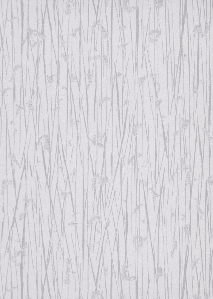 Papier peint vinyle expansé sur intissé gris clair, motif herbes délicates et naturelles