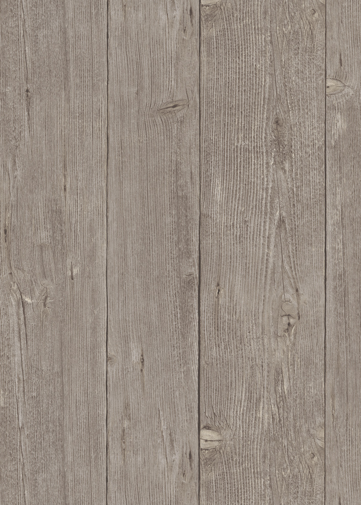 3607 - Papier Peint Vinyle Grainé Sur Intissé Planche Taupe