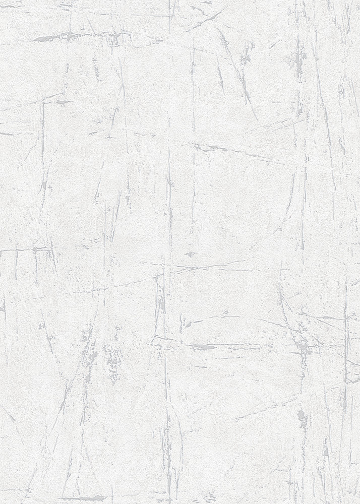 Papier peint vinyle expansé sur intissé motif Scratch gris argent avec un aspect texturé moderne.