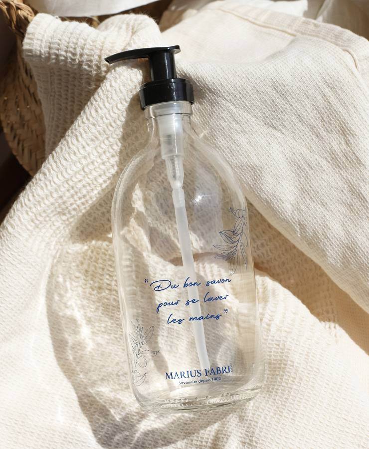 Flacon Pompe en Verre Sérigraphié 500 ml